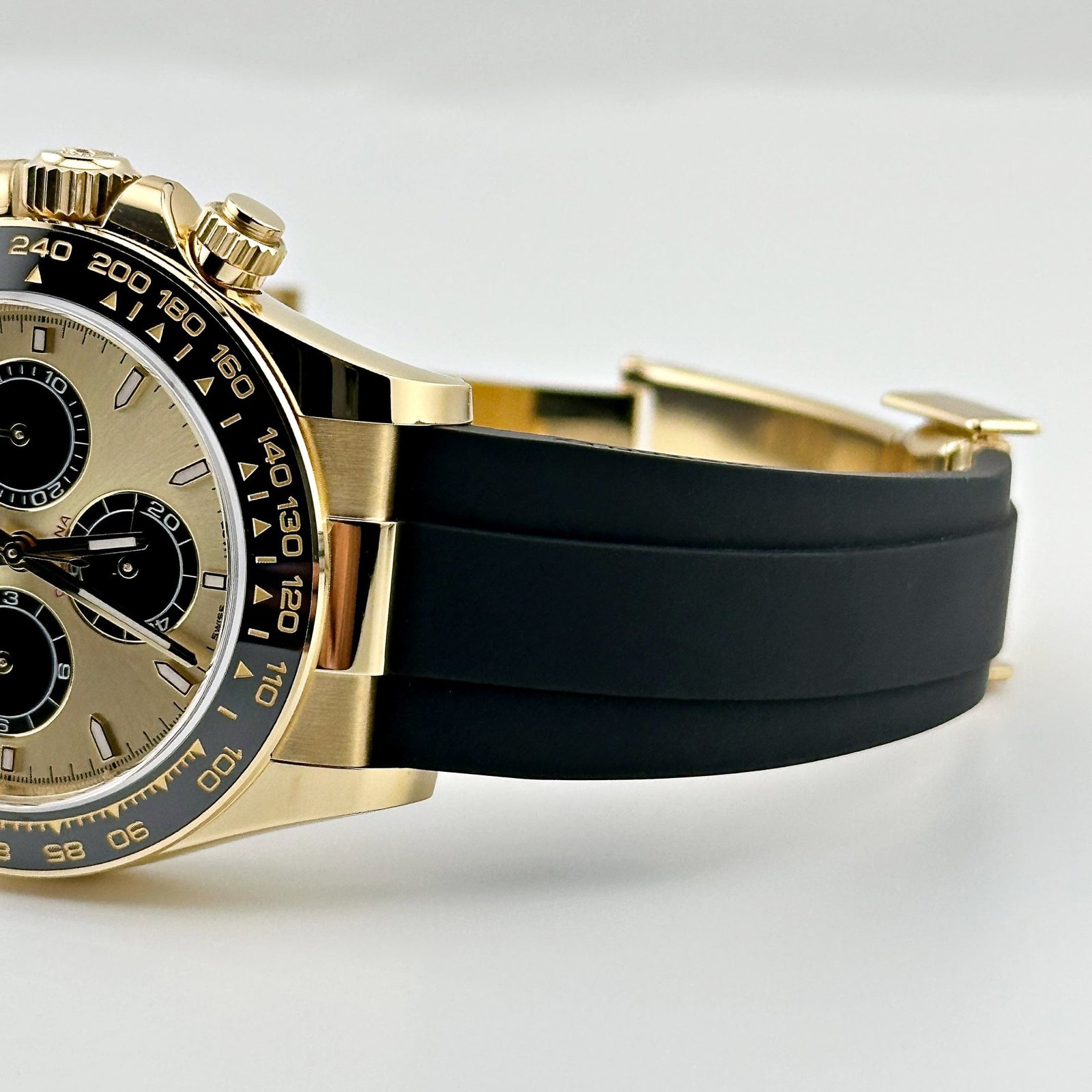 R01ex Daytona 126518LN Yellow Gold Champagne Black Dial (2024)