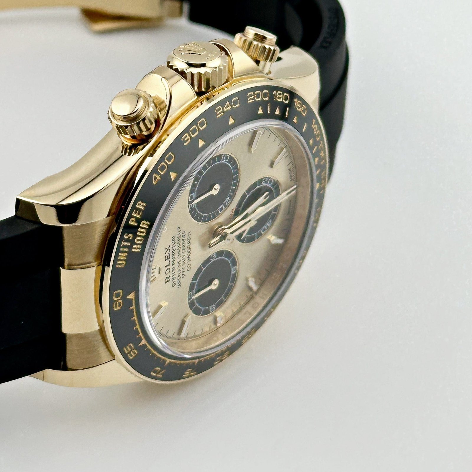 R01ex Daytona 126518LN Yellow Gold Champagne Black Dial (2024)