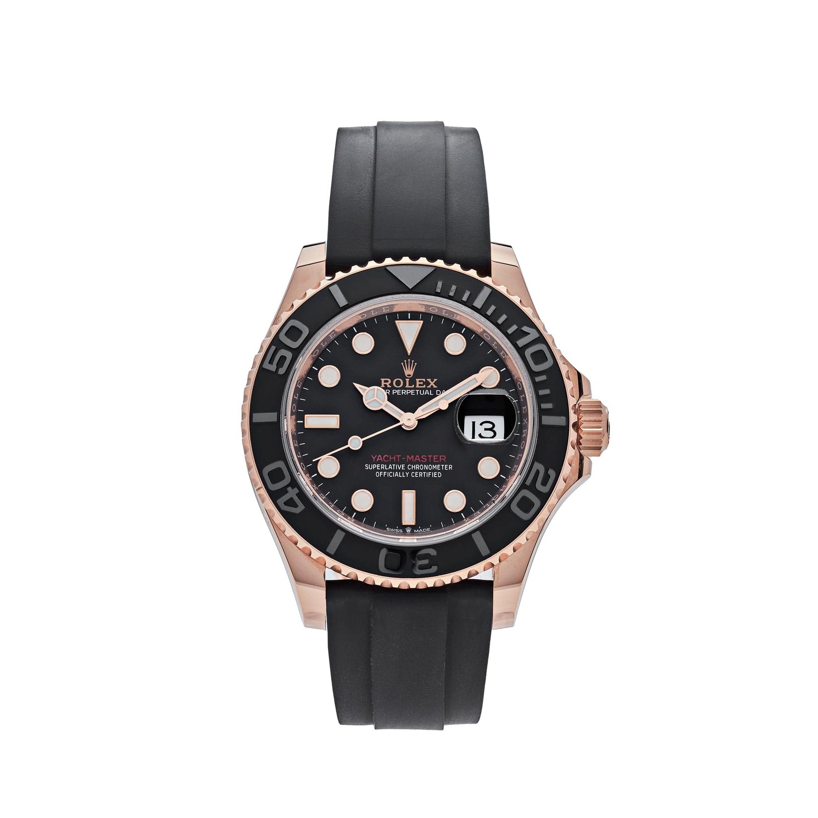 R01ex Yacht-Master 40 126655 Rose Gold Black Dial (2025)